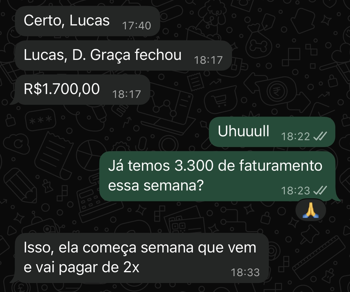 Dra. Maryah, MG — Fechou R$3.300 em uma semana